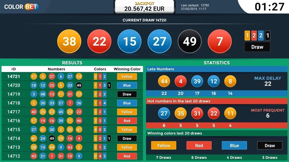 Best color prediction games showing real-time color prediction results